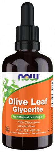 NOW Olive Leaf Glycerite, 59 мл