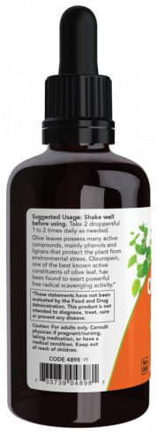 NOW Olive Leaf Glycerite, 59 мл