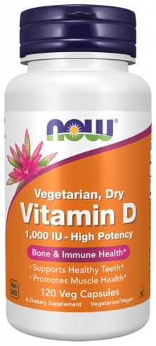 NOW High Potency Vitamin D 1000 IU, Высокоэффективный витамин Д-3 1000 МЕ, 120 капсул