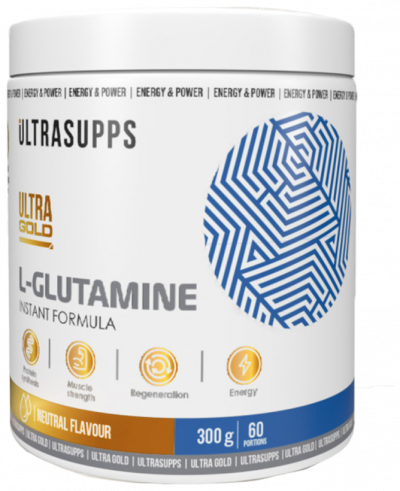 Ultrasupps Ultra Gold L-Glutamine, Ультра Голд L-Глутамин, 300 грамм