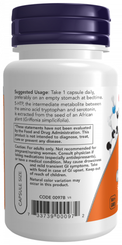 NOW 5-HTP 50 mg, 30 капсул