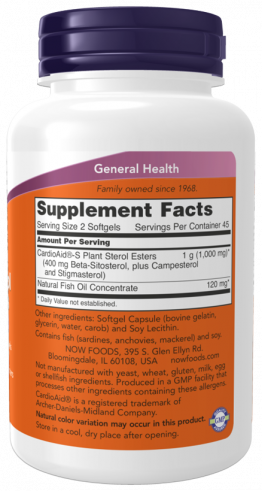 NOW Бета-Ситостеролы Фитостеролов, 90 капсул