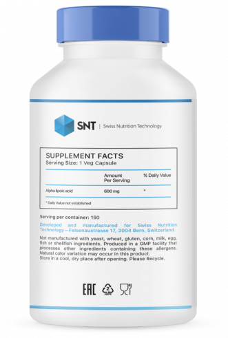 SNT Alpha lipoic acid, 150 капсул