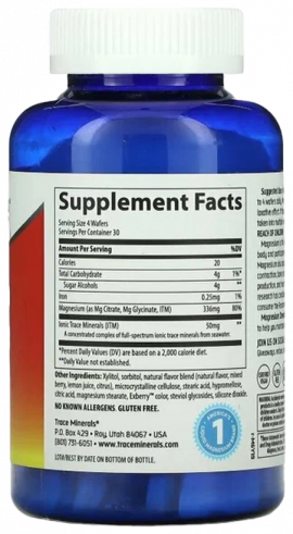 Trace Minerals Magnesium Chewable, 120 таблеток