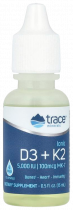 Trace Minerals Research Ionic D3 + K2 (125 mcg (5000 IU) D-3 + 100 mcg MK-7, 15 мл