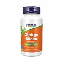 NOW Ginkgo Biloba 60 mg, 120 капсул