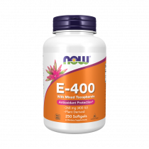 NOW Vitamin E-400 With Mixed Tocopherols, 250 капсул
